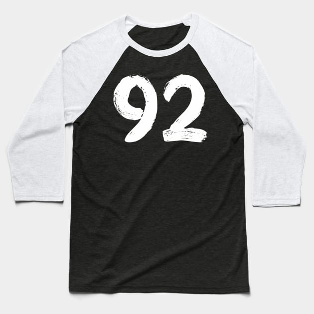 Number 92 Baseball T-Shirt by Erena Samohai